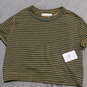 Free People Striped Crop Top